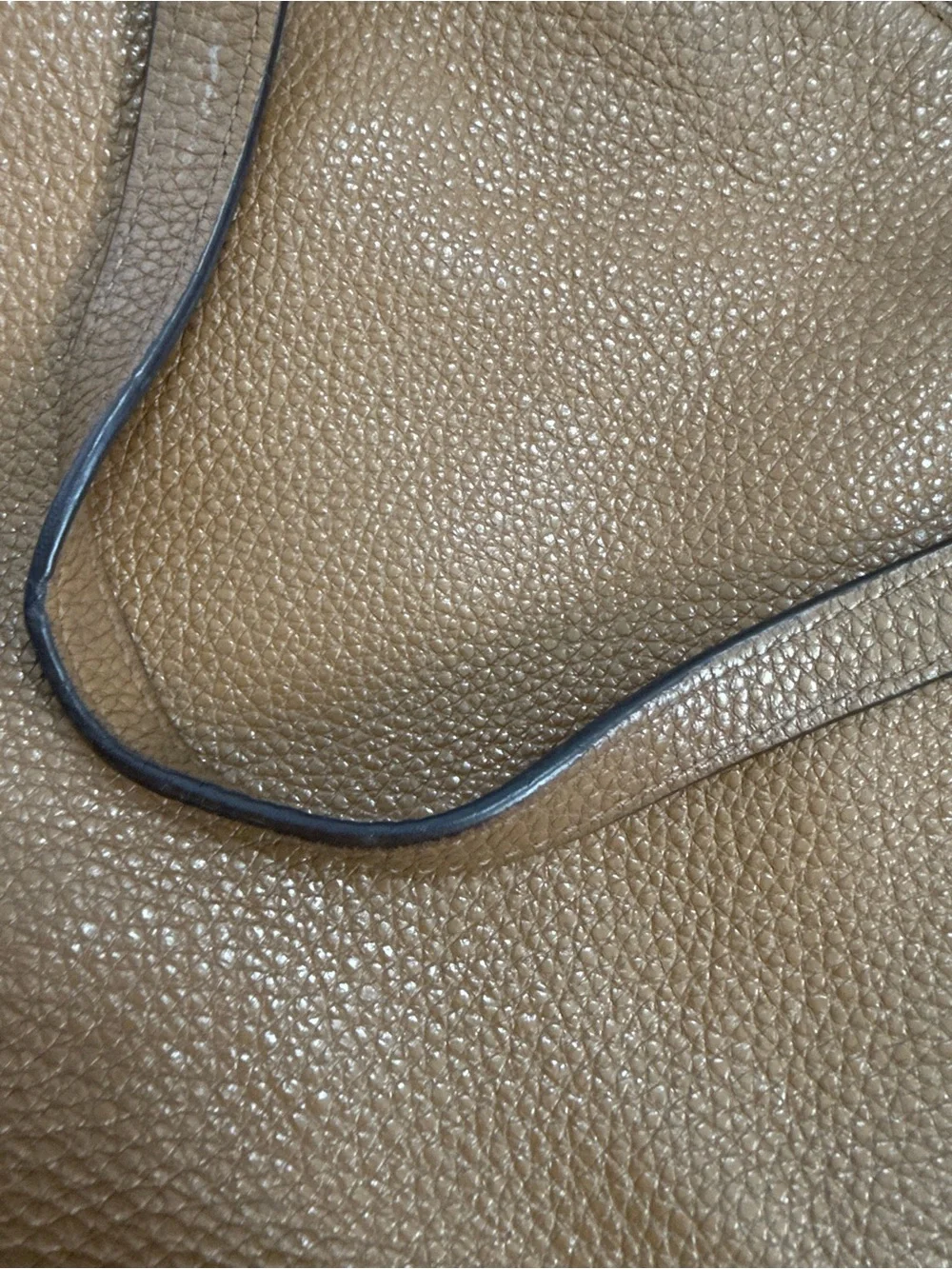 Coach Pebbled Leather Shoulder Satchel in Tan